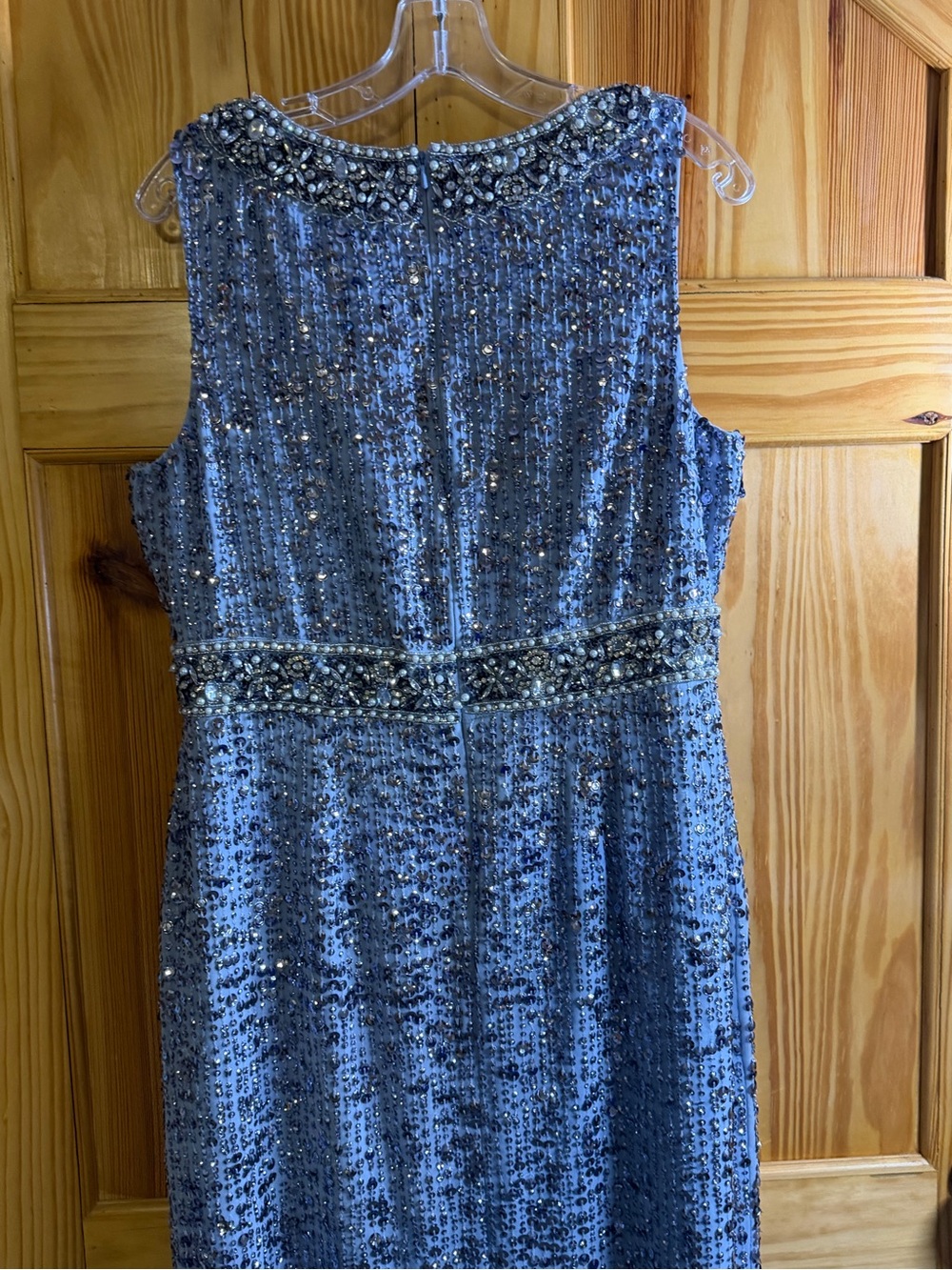 Mac Duggal Sequined dress in ice blue - Picture 2 of 6